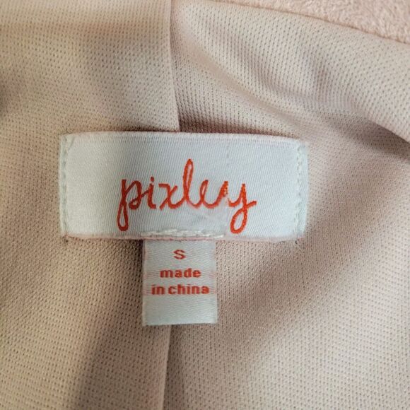 Pixley Faux Suede Motorcycle Jacket Womens Small Pink Twee Rock And Roll K Pop - Picture 7 of 12
